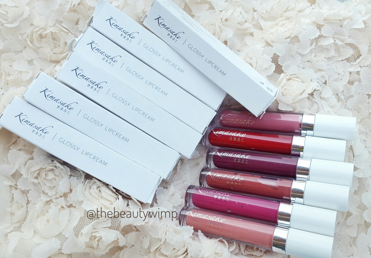 KIMASAKO Glossy Lip Cream Review Swatches All Shades 